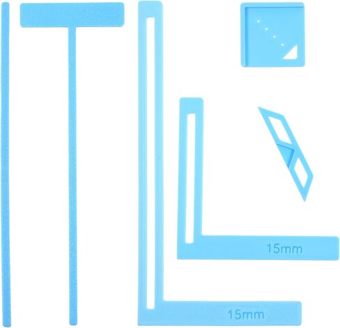 6PCS Bookbinding Easy Scrapbooking Tool, Book Making Tools for Starter Plastic Book Binding Tool Complete Great Stencils and Cutter Guide Kit Books Binding Spacers for Notebook Calender Journal in Kuwait
