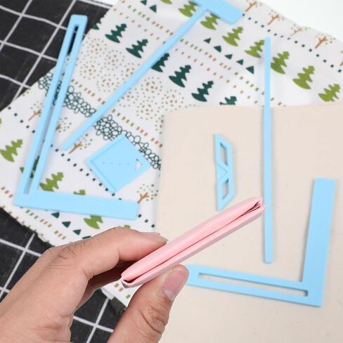 6PCS Bookbinding Easy Scrapbooking Tool, Book Making Tools for Starter Plastic Book Binding Tool Complete Great Stencils and Cutter Guide Kit Books Binding Spacers for Notebook Calender Journal in Kuwait