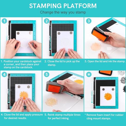 Stamp Platform,7x9inch Stamp Positioning Tool for Accurate Craft Stamping DIY Scrapbooking Card Making,Precision Stamping Tool for Paper Card Crafting in Kuwait