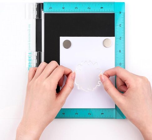 Stamp Platform,7x9inch Stamp Positioning Tool for Accurate Craft Stamping DIY Scrapbooking Card Making,Precision Stamping Tool for Paper Card Crafting in Kuwait