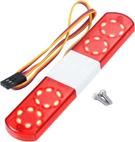 ضوء إنذار للسيارة RC، مصباح فلاش LED متعدد الوظائف للشرطة، شريط ضوء ليلي، مصباح فلاش متوافق مع 1/10 1/8 RC HSP Traxxas Tamiya CC01 4WD محوري SCX10 نموذج سيارة (برتقالي) in Kuwait