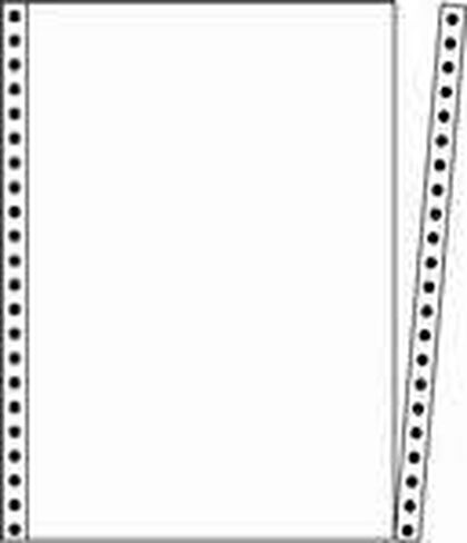 KDM 60, Dot Matrix Computer Paper 9-1/2'' x 11'' White, Clean Edge Perf 20# 1 Part, 2500/Carton in Kuwait