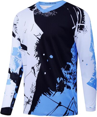 Men Cycling Jersey,Mens Dirt Bike Jersey Racing Bicycle Motocross Shirt Motorcycle Long Sleeve BMX Off-Road Downhill Tops in Kuwait