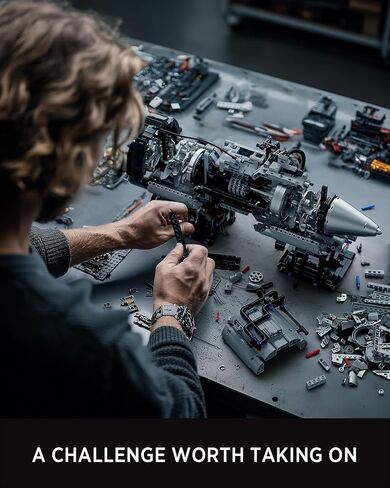 مجموعة بناء محرك نيفيليز توربوفان، نموذج التحدي الهندسي لهواة الجمع البالغين، مشروع العلوم الفيزيائية وقطعة العرض (2,216 قطعة، NF10317) in Kuwait