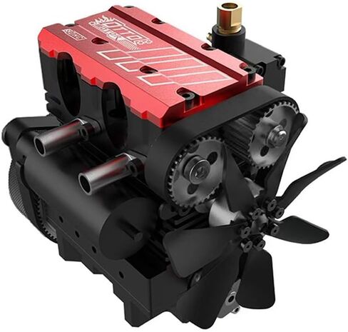 مجموعة نماذج المحرك، FS-L200AC 7cc صغيرة مضمنة مزدوجة اسطوانة أربعة السكتة الدماغية تبريد الهواء L2 مجموعة محرك معدني، مجموعة نماذج محرك الاحتراق الداخلي للبالغين in Kuwait