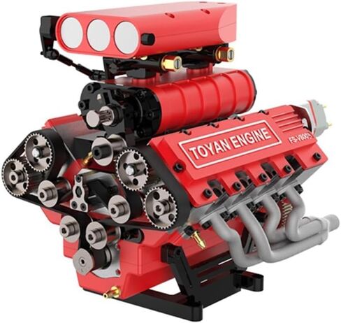 Zizz Toyan Fs-v800gcs Supercharged Engine Gasoline DIY Modified V8 Engine Suitable for Rc Car in Kuwait