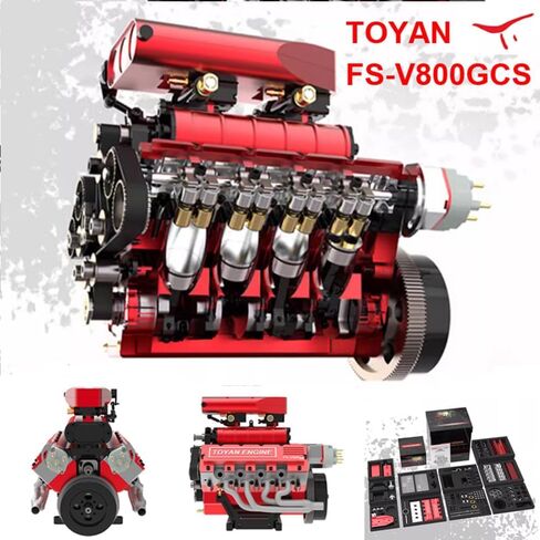 Zizz Toyan Fs-v800gcs Supercharged Engine Gasoline DIY Modified V8 Engine Suitable for Rc Car in Kuwait