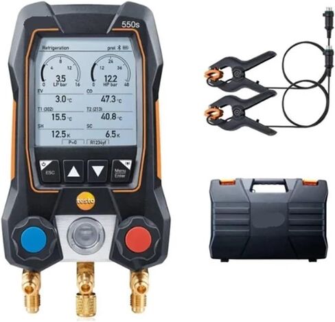 550s with 3Pieces Hoses Intelligent Digital Display Refrigerant Meter with Bluetooth-Compatible and Two-Way Valve Group(550s Basic Standard) in Kuwait