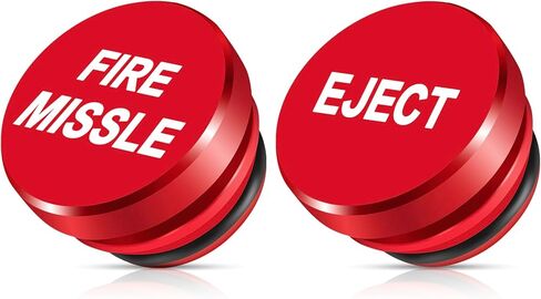 Cigarette Lighter Cover 3 Pcs, Cigarette Lighter Plug Cover Dustproof Waterproof, Button Aluminum Fits Most Automotive Vehicles and Boats with Standard 12 Volt Power Source(FIRE MISSILE EJECT NITROUS) in Kuwait