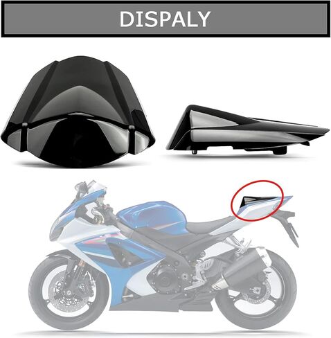 PSLER Rear Seat Fairing Cover Cowl for GSXR1000 K7 2007-2008, Black in Kuwait