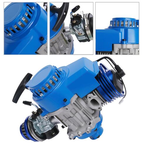 49cc 2 Stroke Engine Motor, Racing Complete Engine Motor, Single Cylinder Air-Cooled Big Bore Motor, Mini Engine for 47cc 49cc 50cc Mini Dirt Bike Pocket Quad ATV Scooters in Kuwait