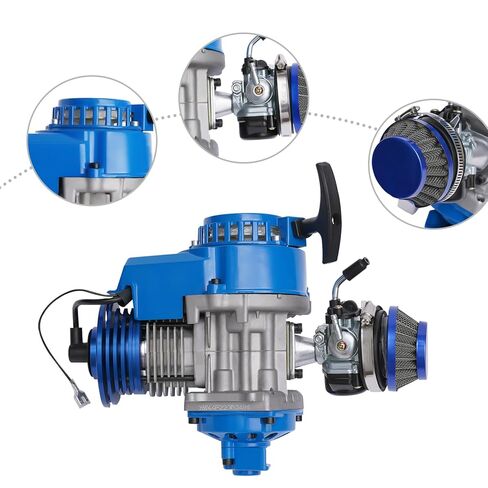 49cc 2 Stroke Engine Motor, Racing Complete Engine Motor, Single Cylinder Air-Cooled Big Bore Motor, Mini Engine for 47cc 49cc 50cc Mini Dirt Bike Pocket Quad ATV Scooters in Kuwait