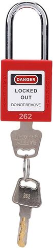 مجموعة أقفال LiebeWH المكونة من 10 قطع من أقفال Tagout باللون الأحمر مع قفل أمان منبثق تلقائيًا وآلية قفل مضادة للخطأ in Kuwait
