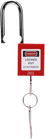 مجموعة أقفال LiebeWH المكونة من 10 قطع من أقفال Tagout باللون الأحمر مع قفل أمان منبثق تلقائيًا وآلية قفل مضادة للخطأ in Kuwait