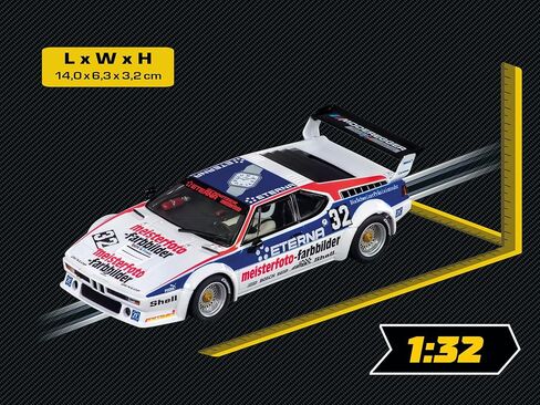 كاريرا 32079 BMW M1 Procar Moderegger Race and Classics، رقم 32 1:32 مقياس رقمي 132 فتحة سيارة مضمار السباق in Kuwait