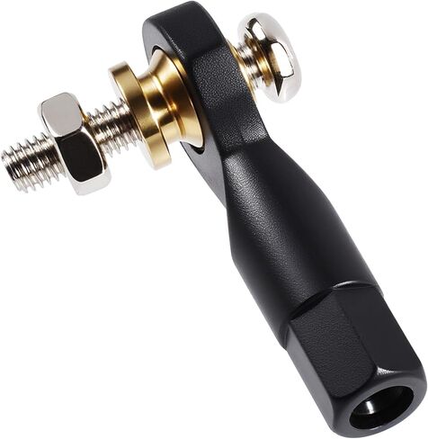 10 قطع رافعة توجيه ربط قضيب نهاية الكرة نهاية الرأس، M2 2.0xL19mm حامل رأس الكرة نهاية قضيب التعادل، وصلة كروية خيط بروز مزدوج مع مسامير M2 لطراز RC سيارة قارب طائرة سوداء in Kuwait