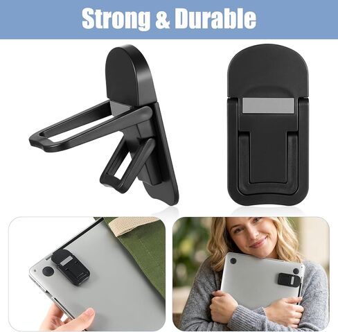 4 Pcs Keyboard Riser Tilt, Mini Foldable Keyboard Prop Up Stand with 2 Angle Settings, Plastic Adjustable Holder for Most Keyboards (Black) in Kuwait