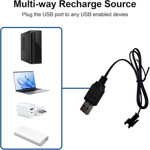 بطارية قابلة للشحن 3.7 فولت 500 مللي أمبير في الساعة 14500، عبوتان مع قابس SM وشاحن USB وكابل محول SM-JST لمعدات التحكم عن بعد والألعاب الكهربائية وأدوات الطاقة والمزيد S01 in Kuwait