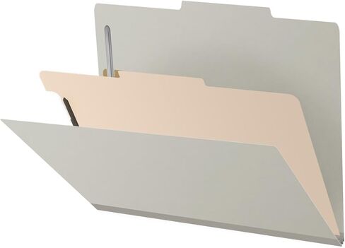 25 Pt. Pressboard Classification Folders, 2/5 Cut ROC Top Tab, Letter Size, 1 Divider, Black (Box of 10) in Saudi Arabia