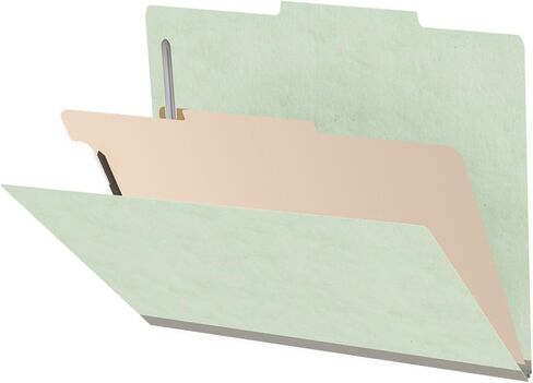 25 Pt. Pressboard Classification Folders, 2/5 Cut ROC Top Tab, Letter Size, 1 Divider, Black (Box of 10) in Saudi Arabia