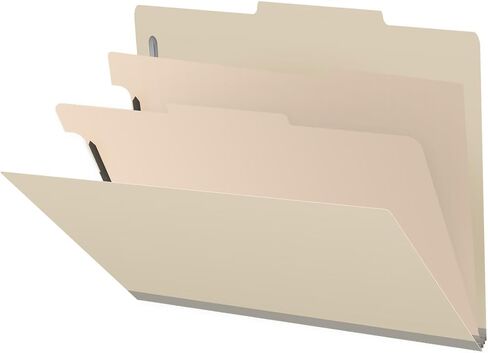 25 Pt. Pressboard Classification Folders, 2/5 Cut ROC Top Tab, Letter Size, 1 Divider, Black (Box of 10) in Saudi Arabia