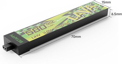 بطارية BETAFPV 4 قطع Lava II 580 مللي أمبير في الساعة 1S 3.8 فولت 95C LiHV مع موصل BT2.0، متوافقة مع طائرات بدون طيار صغيرة بدون طيار 1-2S مثل Air75 وMeteor75 Pro وCetus Pro وCetus X in Kuwait
