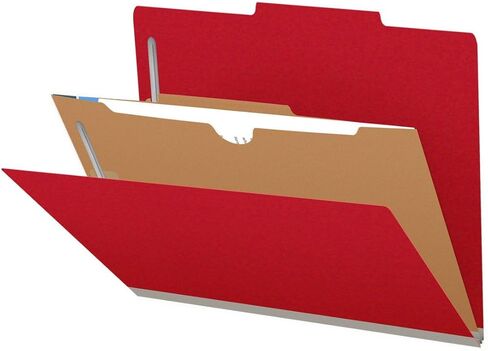 25 Pt. Pressboard Classification Folders, 2/5 Cut ROC Top Tab, Letter Size, 1 Divider, Black (Box of 10) in Saudi Arabia