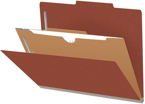 25 Pt. Pressboard Classification Folders, 2/5 Cut ROC Top Tab, Letter Size, 1 Divider, Black (Box of 10) in Saudi Arabia