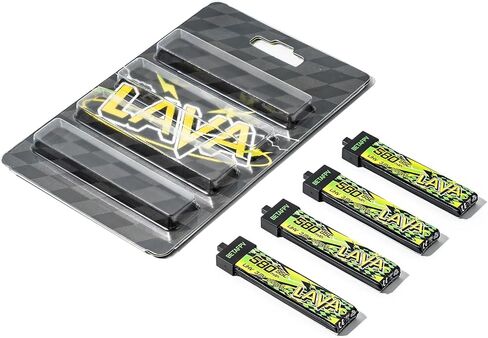 بطارية BETAFPV 4 قطع Lava II 580 مللي أمبير في الساعة 1S 3.8 فولت 95C LiHV مع موصل BT2.0، متوافقة مع طائرات بدون طيار صغيرة بدون طيار 1-2S مثل Air75 وMeteor75 Pro وCetus Pro وCetus X in Kuwait