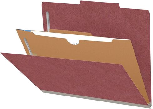 25 Pt. Pressboard Classification Folders, 2/5 Cut ROC Top Tab, Letter Size, 1 Divider, Black (Box of 10) in Saudi Arabia
