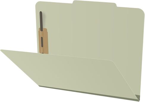 25 Pt. Pressboard Classification Folders, 2/5 Cut ROC Top Tab, Letter Size, 1 Divider, Black (Box of 10) in Saudi Arabia