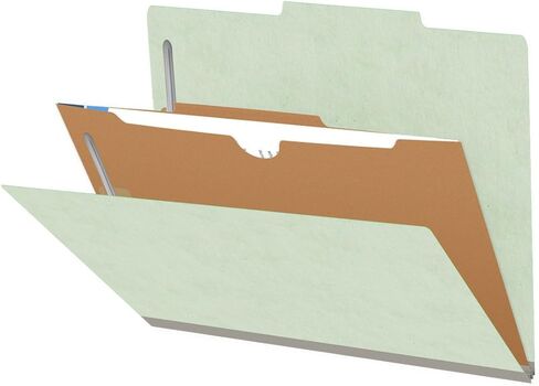 25 Pt. Pressboard Classification Folders, 2/5 Cut ROC Top Tab, Letter Size, 1 Divider, Black (Box of 10) in Saudi Arabia