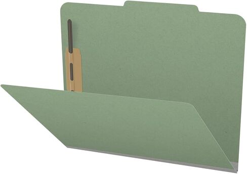 25 Pt. Pressboard Classification Folders, 2/5 Cut ROC Top Tab, Letter Size, 1 Divider, Black (Box of 10) in Saudi Arabia