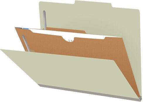 25 Pt. Pressboard Classification Folders, 2/5 Cut ROC Top Tab, Letter Size, 1 Divider, Black (Box of 10) in Saudi Arabia