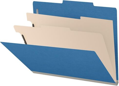 25 Pt. Pressboard Classification Folders, 2/5 Cut ROC Top Tab, Letter Size, 1 Divider, Black (Box of 10) in Saudi Arabia