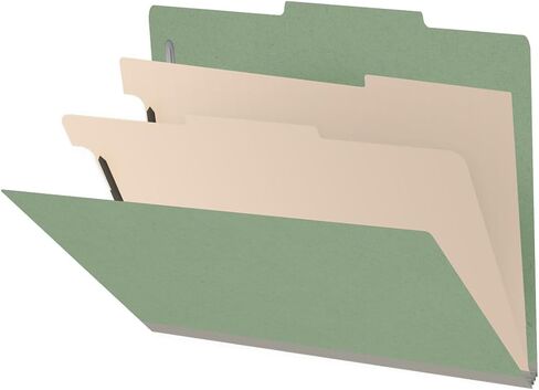 25 Pt. Pressboard Classification Folders, 2/5 Cut ROC Top Tab, Letter Size, 1 Divider, Black (Box of 10) in Saudi Arabia