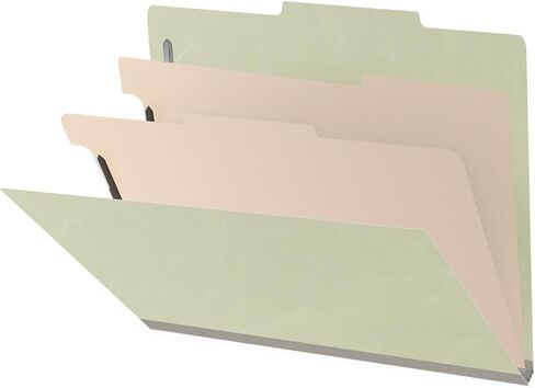 25 Pt. Pressboard Classification Folders, 2/5 Cut ROC Top Tab, Letter Size, 1 Divider, Black (Box of 10) in Saudi Arabia