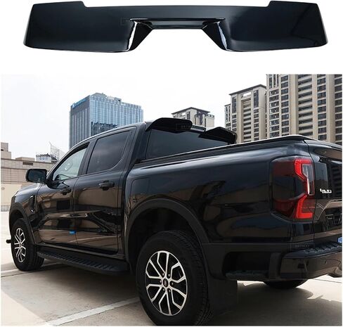 Install Upgraded Tail Wing Fixed Wind Wing Compatible With Ford Ranger T9 2023 2024 2025 Modified Rear Turbulence Top Wing Accessories in Kuwait