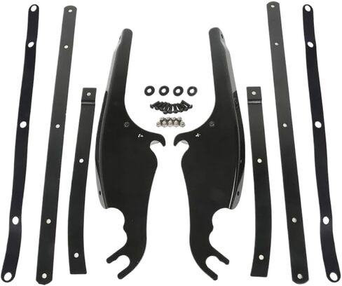 مجموعة دعامات تثبيت الزجاج الأمامي للدراجات النارية متوافقة مع موديلات FL Softail FLST FLSTC FLSTF FLSTFB 2000-2017 (أسود) in Kuwait