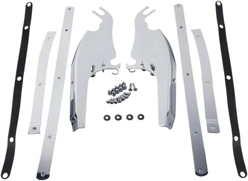 مجموعة دعامات تثبيت الزجاج الأمامي للدراجات النارية متوافقة مع موديلات FL Softail FLST FLSTC FLSTF FLSTFB 2000-2017 (أسود) in Kuwait