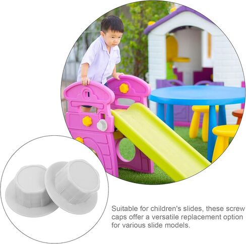 HANABASS 2pcs Large Plastic Screw Caps Replacement for Playground Slide Accessories Gray 3cm Inner Diameter for Play Equipment Repair in Kuwait
