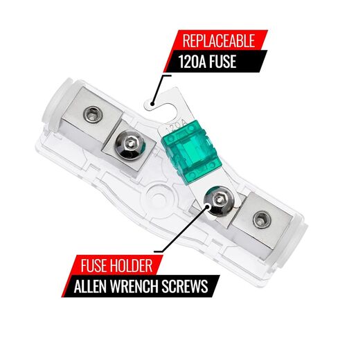 4/8 Gauge Mini ANL Fuse Holder with 120A Fuse, 2-Pack by Install Link in Kuwait