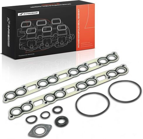 A-Premium Lower Engine Intake Manifold Gasket Set Compatible with Ford E-350 Club Wagon, E-350 E-450 Super Duty 2004-2010, Excursion 2003-2005, F-250 F-350 F-450 F-550 Super Duty 03-07, fit V8 6.0L in Kuwait