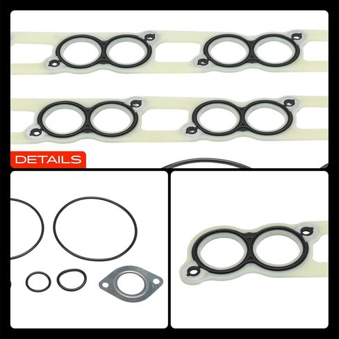 A-Premium Lower Engine Intake Manifold Gasket Set Compatible with Ford E-350 Club Wagon, E-350 E-450 Super Duty 2004-2010, Excursion 2003-2005, F-250 F-350 F-450 F-550 Super Duty 03-07, fit V8 6.0L in Kuwait