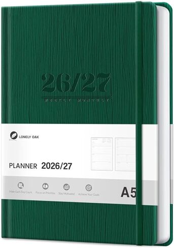 2026 Planner, Weekly and Monthly Planners, Faux Leather Daily Calendar 2026 Planner, 12 Month Agenda from Jan. to Dec., Hardcover Habit Tracker Journal 5.75" x 8.4"(Black) in Saudi Arabia