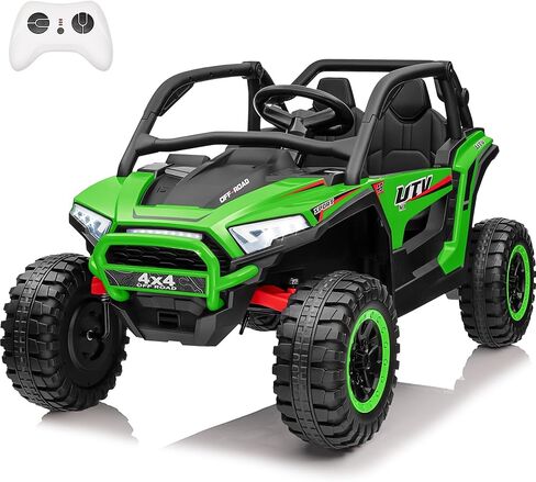 JOYRACER 24V Ride on Car, 2 Seater XL 4X4 Off-Road UTV w/RMP2000W Powerful Motors, Remote Control, Bluetooth Music, LED Lights, 24 Volt Ride on Toys for Big Kids, Green in Kuwait