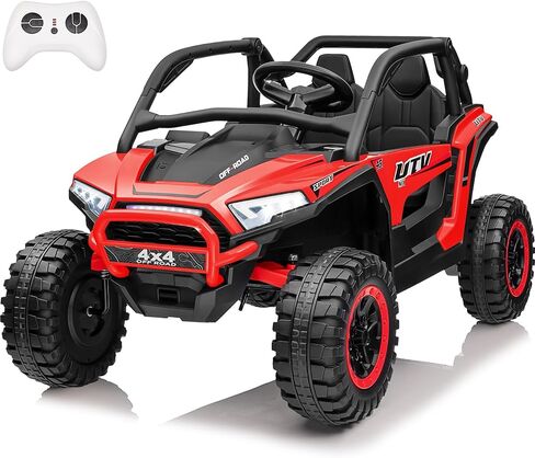 JOYRACER 24V Ride on Car، 2 Seater XL 4X4 UTV للطرق الوعرة مع محركات قوية RMP2000W، جهاز تحكم عن بعد، موسيقى بلوتوث، أضواء LED، ألعاب ركوب 24 فولت للأطفال الكبار، أخضر in Kuwait