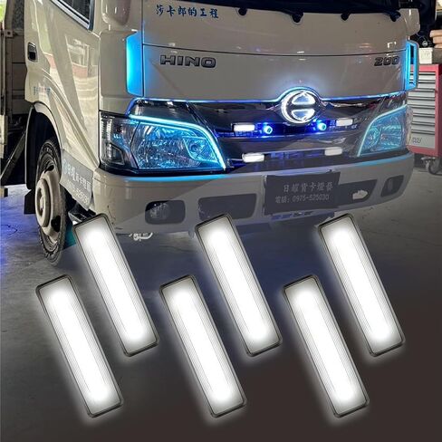 6 قطع PKBK 4.2 بوصة 6 LED كهرماني أزرق أحمر أبيض جانب علامة جانبية ضوء مدخن عدسة شفافة 12-24 فولت لشاحنة RV سيارة حافلة مقطورة فان كارافان (العنبر، عدسة شفافة) in Kuwait