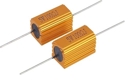 RX24 150W 200W 250W 300W 500W Power Metal Shell Aluminium Gold Resistor 1R 2R 5R 6R 8R 10R 15R 20R 30R 40R 100R 200R Resistance(200W,15K) in Kuwait