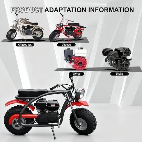 دولاب الموازنة الكهربائي لبدء التشغيل لسيارة Honda GX160/GX200، استنساخ 196cc، لمحركات Tillotson باللون الأحمر in Kuwait